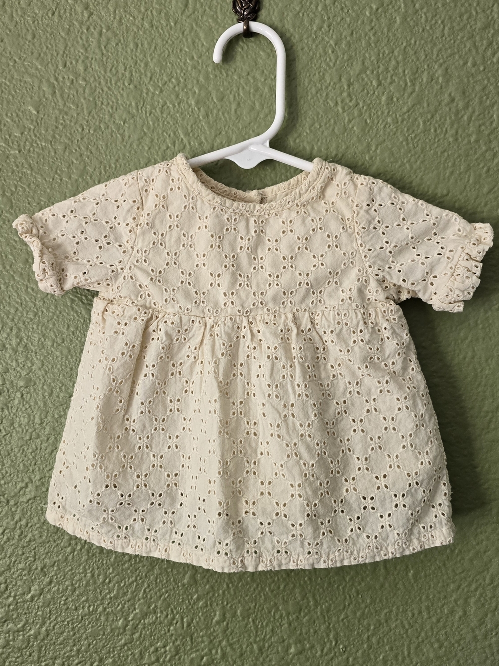 Baby Girls' Cream Eyelet Dress